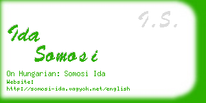 ida somosi business card